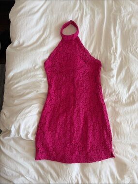 Tailored Fuschia Lace Dress